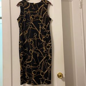 Shelby & Palmer Gold/Black Dress Size 10